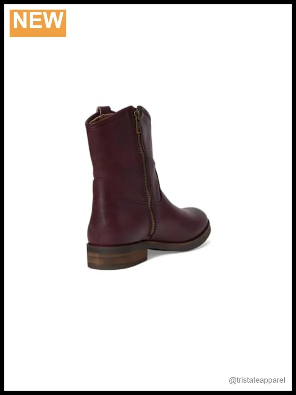 Women's Ankle Booties Round Toe Block Heel Pull-On Leather Look